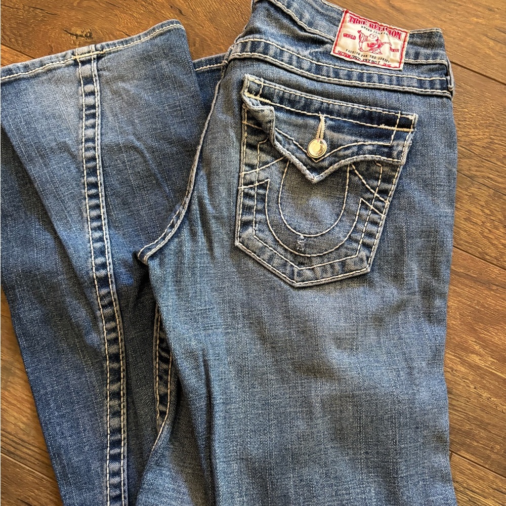 True Religion Women's Classic Blue Boot Cut Jeans